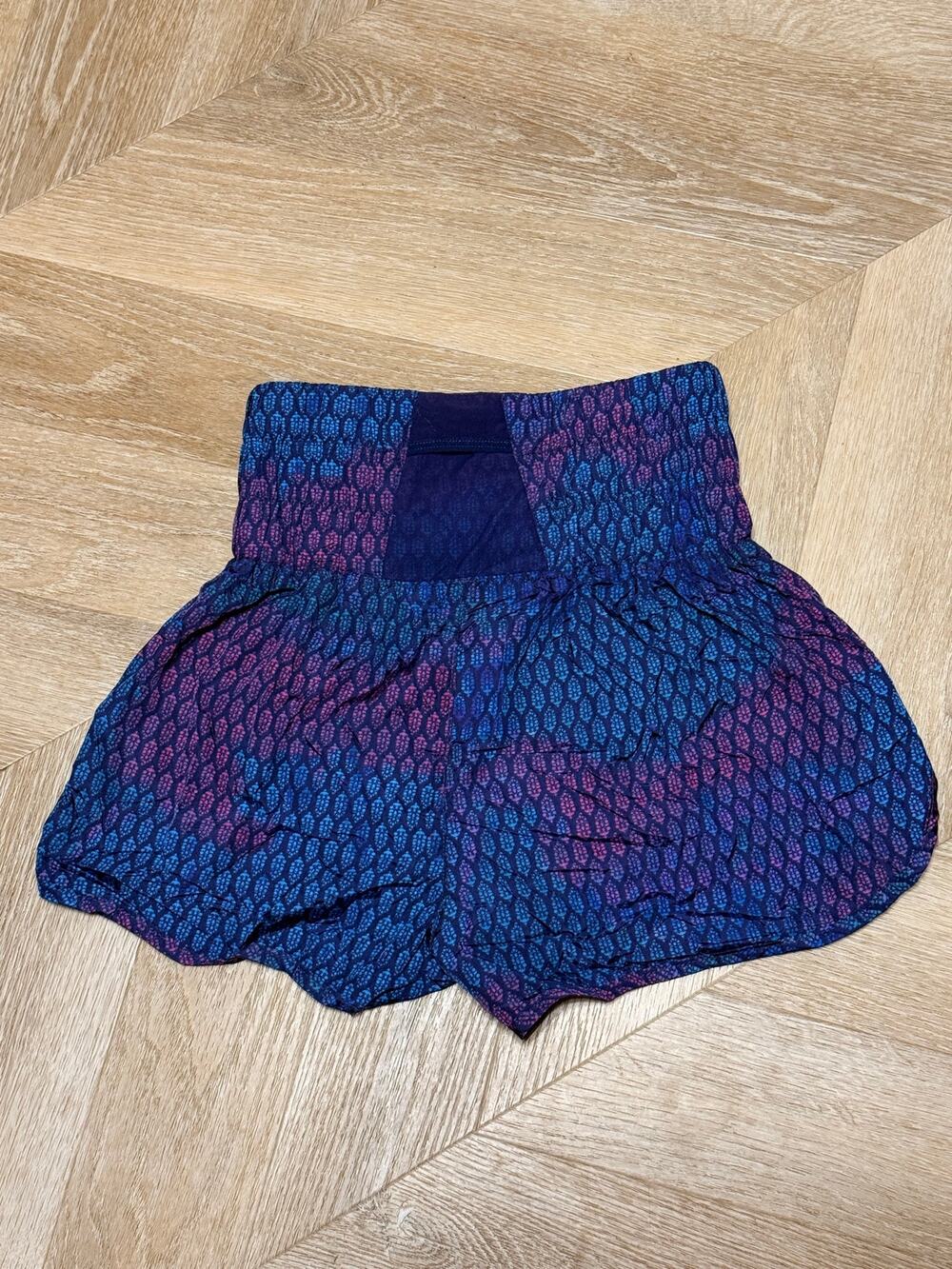 Free People Movement Purple and Blue Shorts
